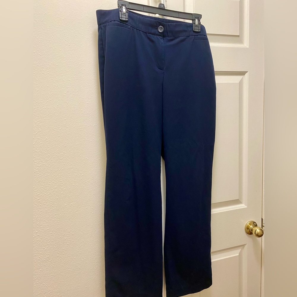 Sag Harbor Stretch Navy Blue Dress Pants Trousers Slacks Size 12 EUC